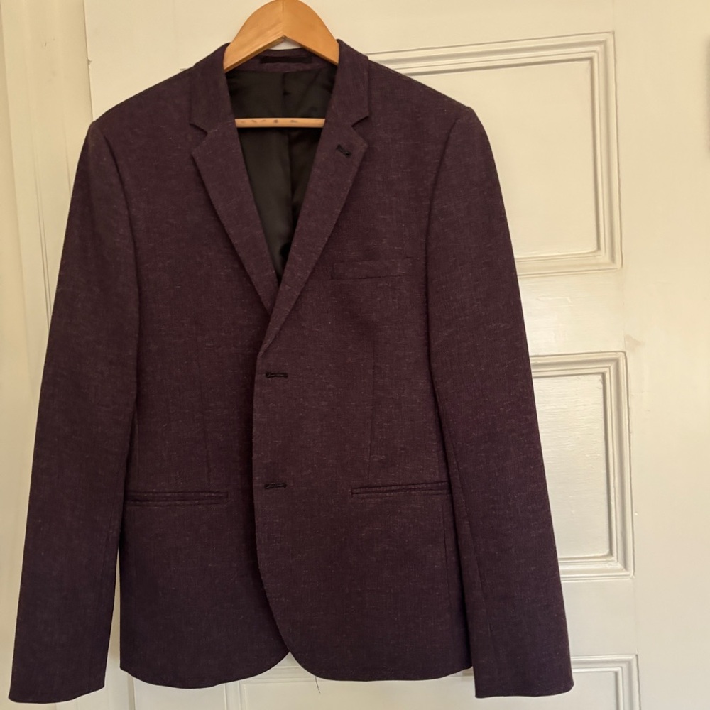 TopMan Men's Purple Blazer - Classic Tailored Jacket
